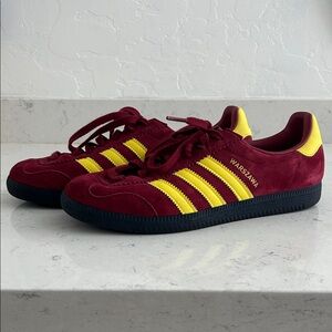 Adidas Spezial Warszawa Men’s Burgundy & Yellow Suede Sneakers